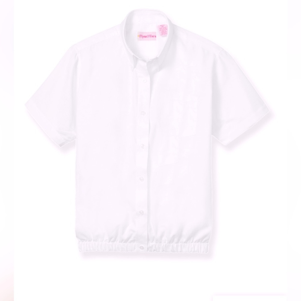 Flynn O’Hara Short Sleeve Banded Bottom
Oxford  blouse
